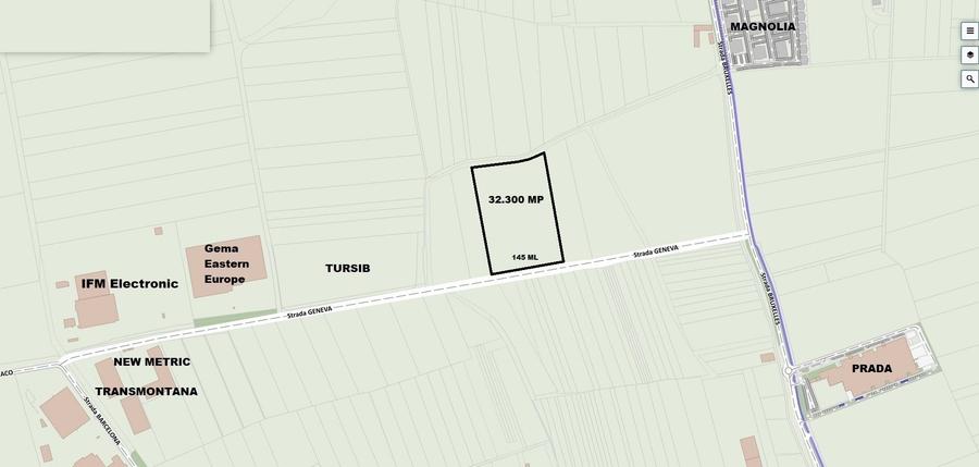 Teren Construcții intravilan de 32300 mp, în Industrial Vest