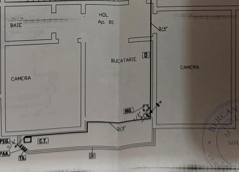 Apartament cu 3 camere decomandat în Central