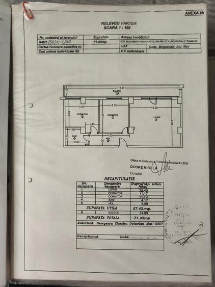 Apartament cu 3 camere decomandat, mobilat în Mogoșoaia
