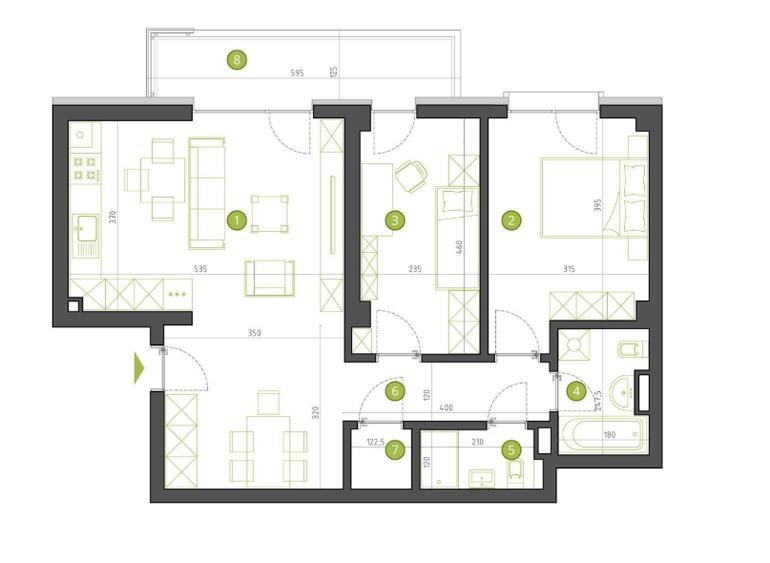 Apartament cu 3 camere decomandat, mobilat în Străulești