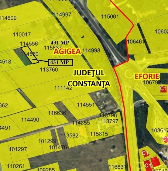 Teren agricol intravilan de 431 mp, în Exterior Vest