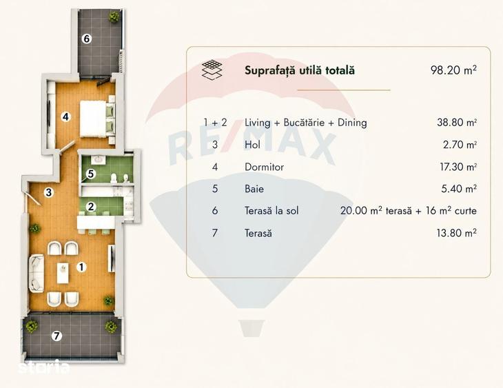 Apartament cu 2 camere în Furnica