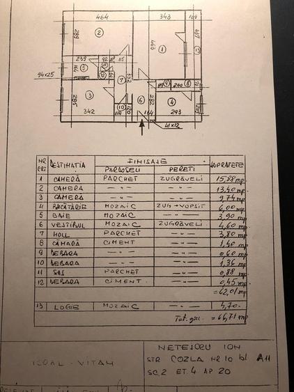 Apartament cu 3 camere decomandat, mobilat în Titan