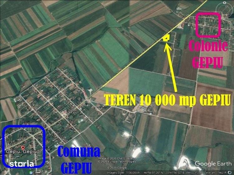 Teren de 10000 mp, în Gepiu