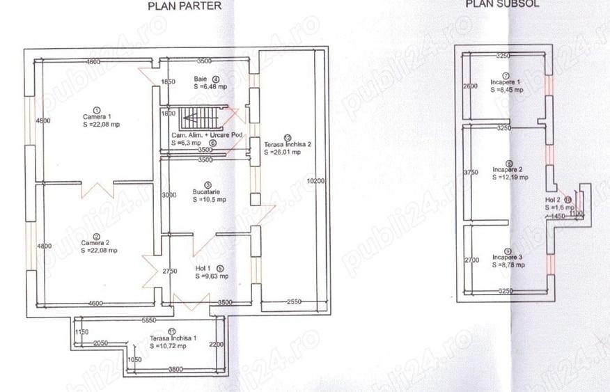 Casă cu 3 camere în Olimpia-Stadion
