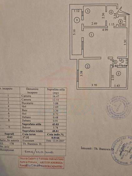 Apartament cu 2 camere semidecomandat în Țiglina 2