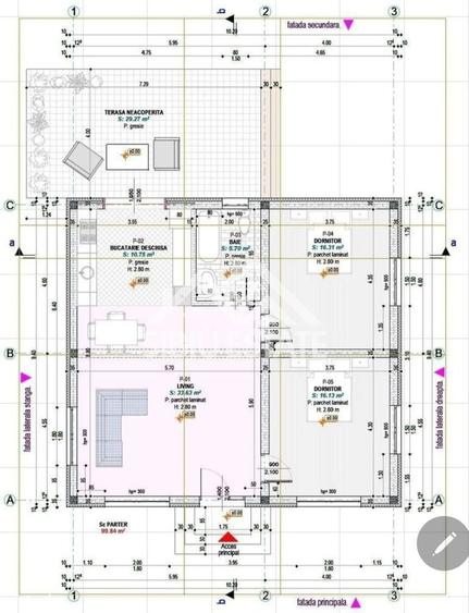 Casă individuală cu 3 camere cu Canalizare în Cristian