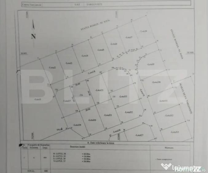 Teren de 725 mp, în Priseaca