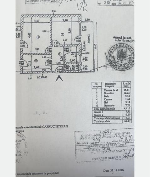 Apartament cu 2 camere decomandat în Central