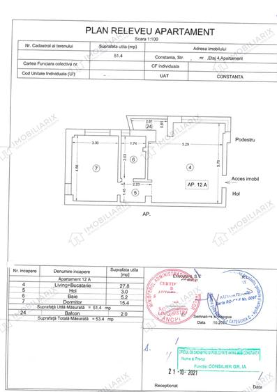 Apartament cu 2 camere semidecomandat în Tomis Plus