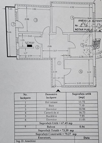 Apartament cu 3 camere decomandat în Calea Romanului