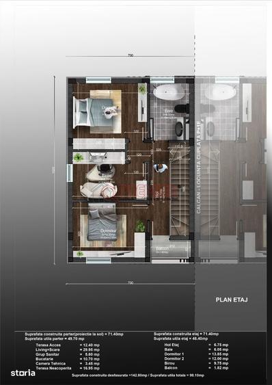 Casă cu 4 camere cu Teren 260 Mp în Vidra