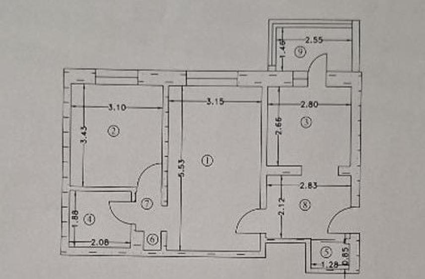 Apartament cu 2 camere decomandat, mobilat în Olteniței