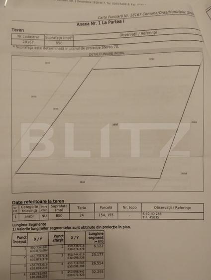 Teren Construcții extravilan de 850 mp, în Șintereag