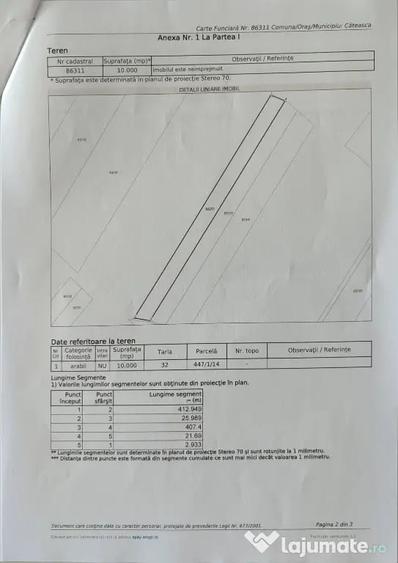 Vand teren extravilan sat Cateasca 10000 mp - 2