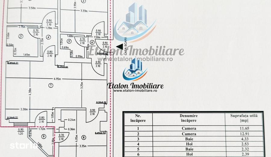 Apartament cu 3 camere semidecomandat în Calea Romanului