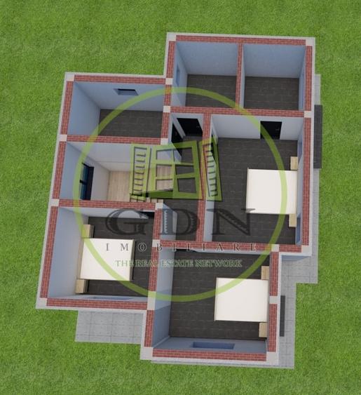 Casă individuală cu 5 camere cu Teren 500 Mp în Preajba