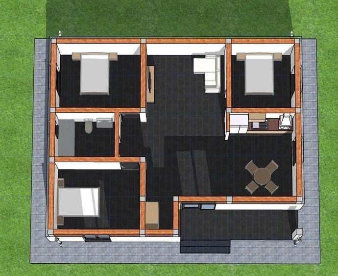 Casă individuală cu 4 camere cu Teren 430 Mp în Ișalnița