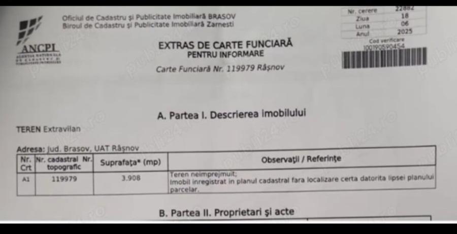 Teren de 3908 mp, în Central