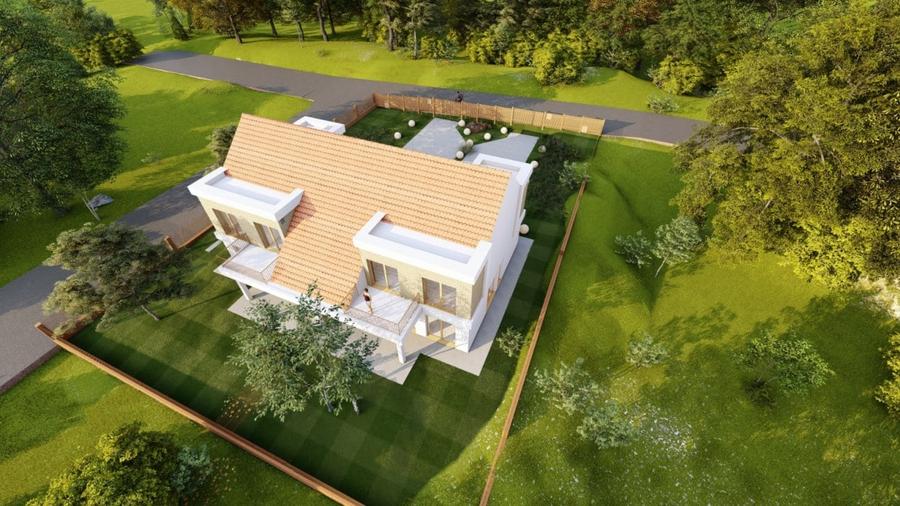 Duplex cu 4 camere cu Canalizare în Chinteni