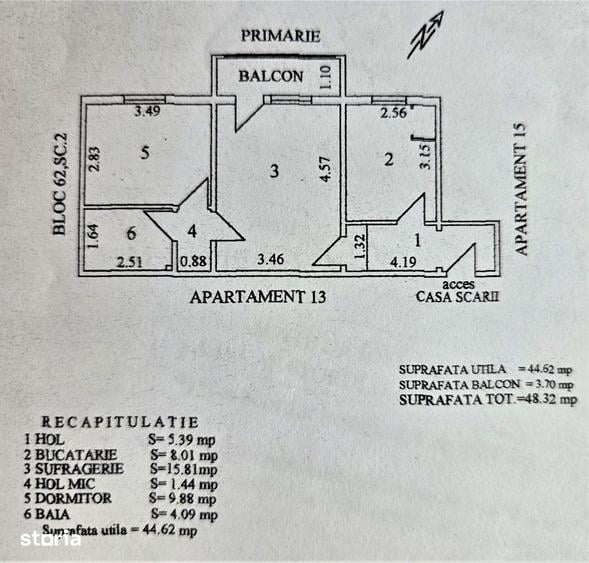 Apartament cu 2 camere Zona Scoala generala 2 Adjud - 13