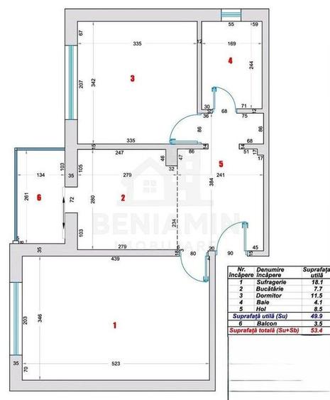 Apartament cu 2 camere decomandat în Sărari