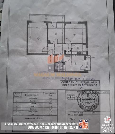 Apartament cu 3 camere decomandat, mobilat în Găvana 3