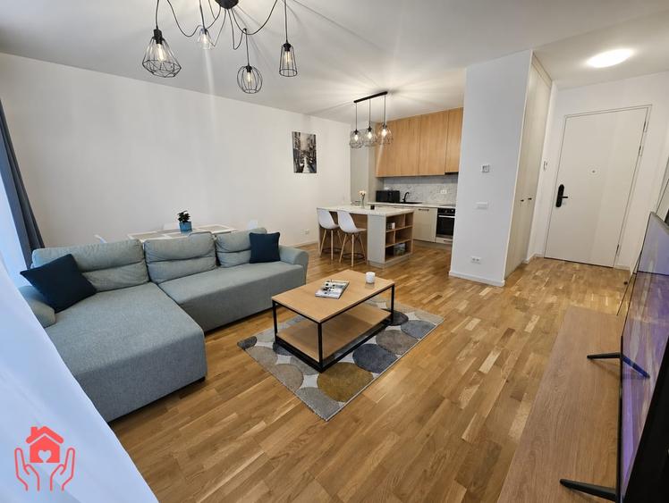 Apartament cu 2 camere semidecomandat, mobilat în Băneasa