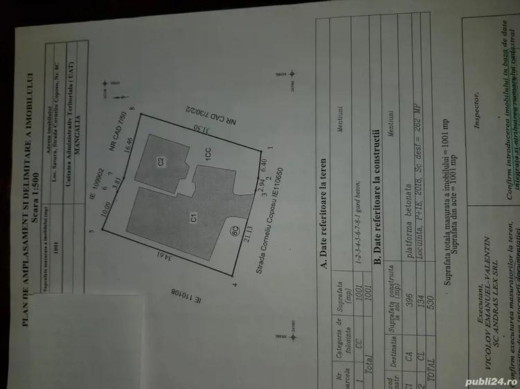 Casă cu 4 camere cu Teren 1001 Mp în Exterior Vest