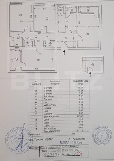 Apartament cu 4 camere decomandat, mobilat în Sud