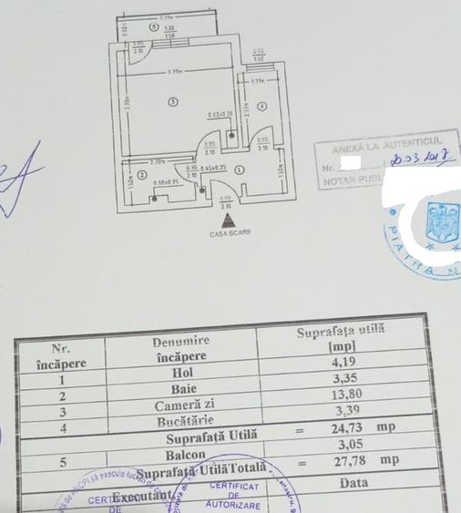 Garsonieră decomandată în Mărăței