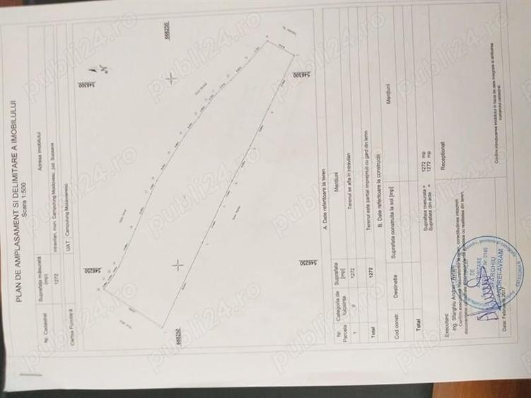 Teren Construcții intravilan de 1272 mp, în Central