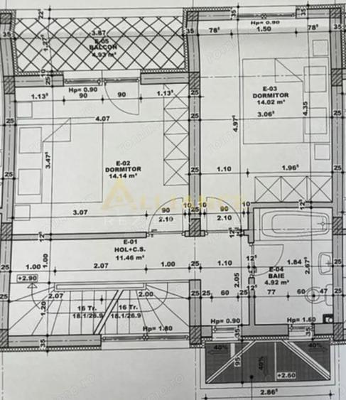 Casă cu 2 camere cu Teren 80 Mp în Central