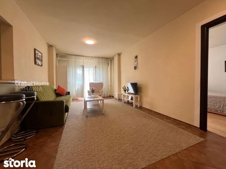 Apartament cu 2 camere semidecomandat, mobilat în Decebal