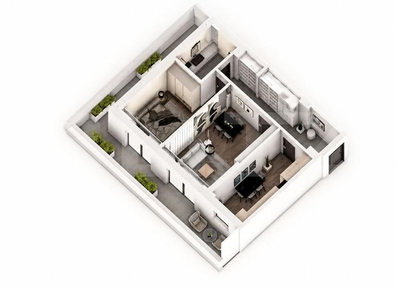 Apartament cu 2 camere decomandat în Craiovița Nouă