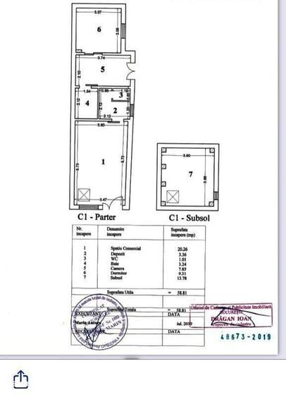 Spațiu comercial, de 42 mp, în Jilava