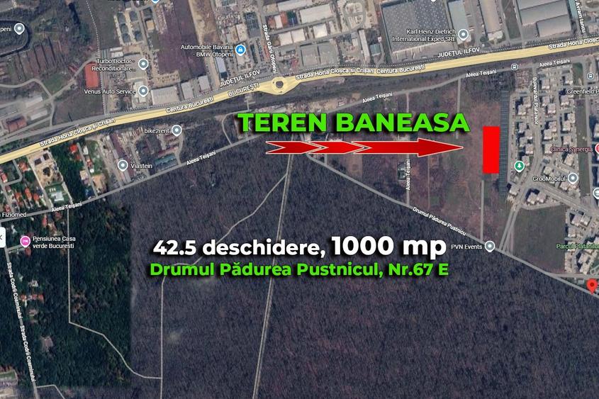 Teren Construcții intravilan de 1000 mp, în Băneasa