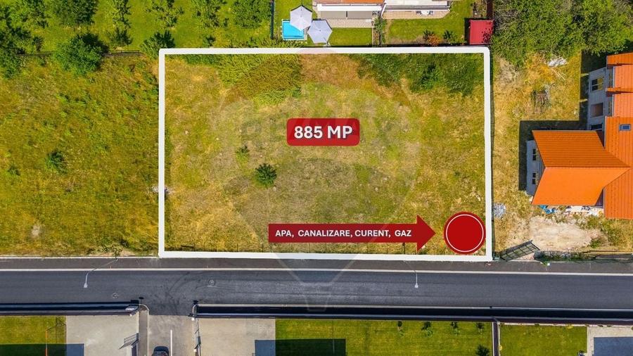 Teren Construcții intravilan de 885 mp, în Central