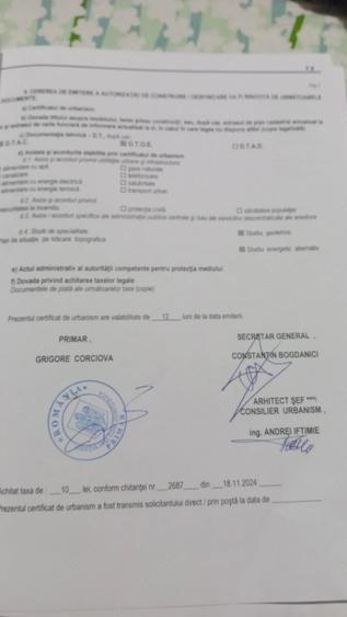 Teren de 1000 mp, în Schitu Duca