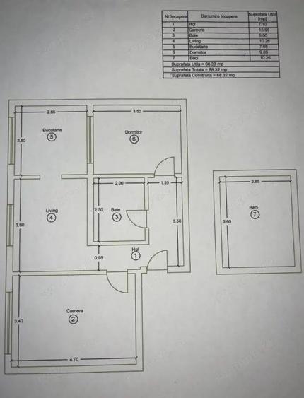 Apartament cu 2 camere decomandat în Central