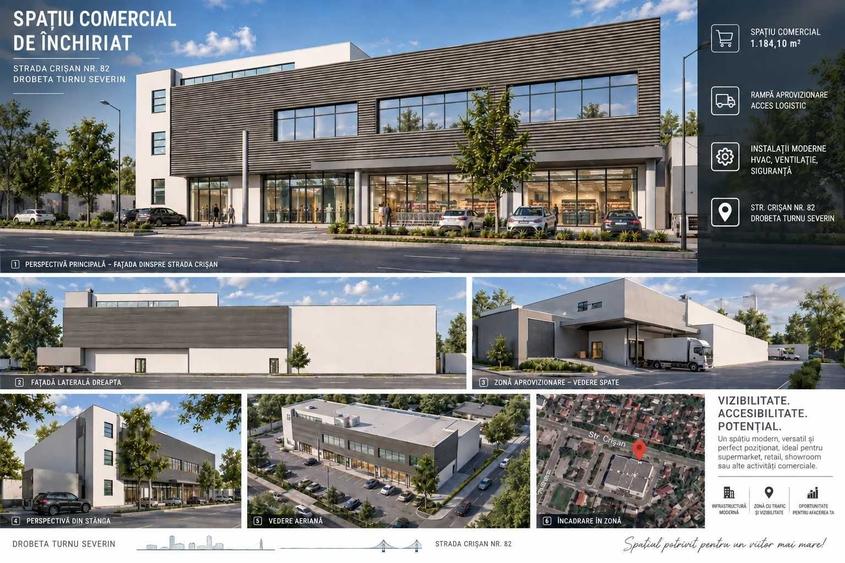 Spațiu comercial, de 1,185 mp, în Crihala