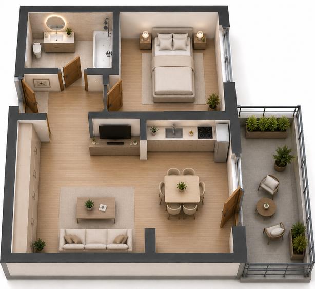 Apartament cu 2 camere decomandat în Theodor Pallady