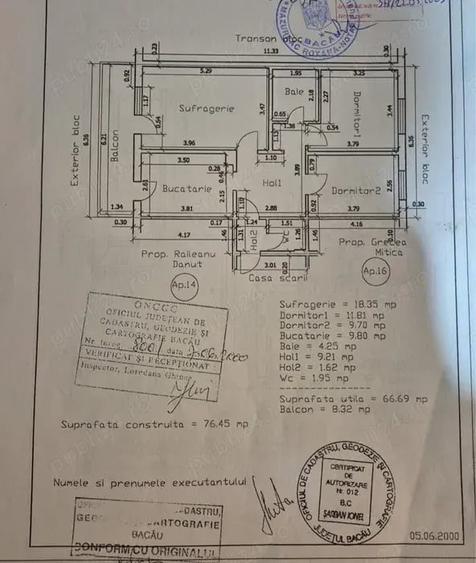 Apartament cu 3 camere decomandat în Energiei
