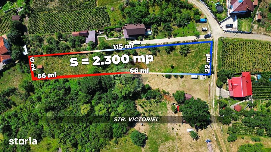 Teren de 2300 mp, în Săsar