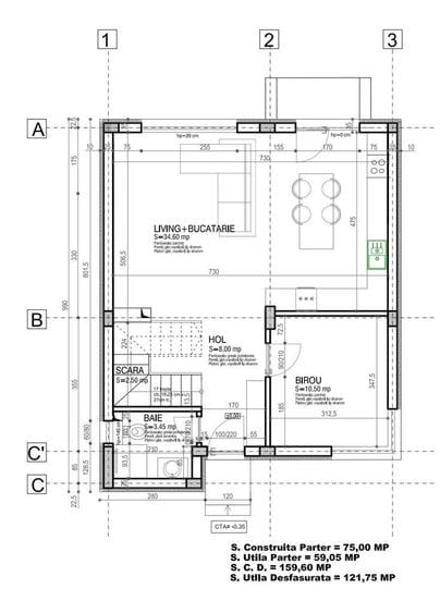 Casă cu 4 camere cu Teren 243 Mp în Alexandriei