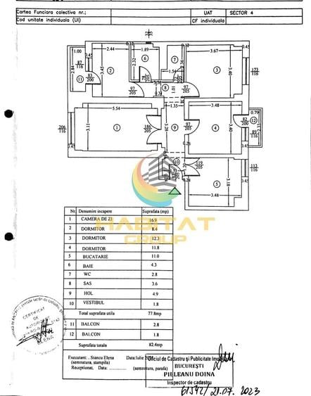 Apartament cu 4 camere decomandat în Olteniței