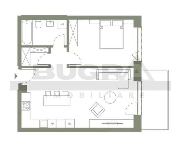 Apartament cu 2 camere semidecomandat în Dâmbul Rotund