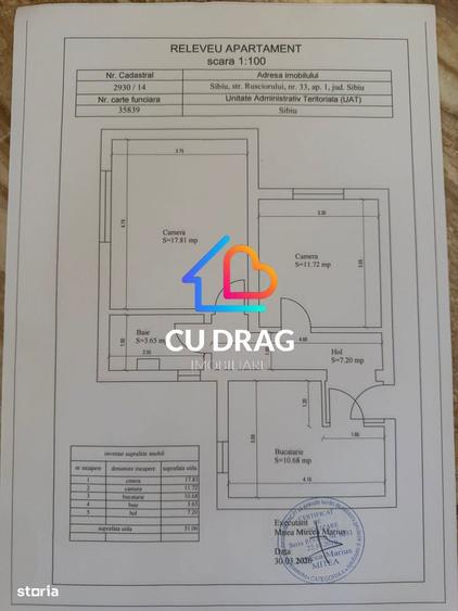 Oportunitate de investi?ie! Apartament decomandat, parter, 51 mp Ter - 2