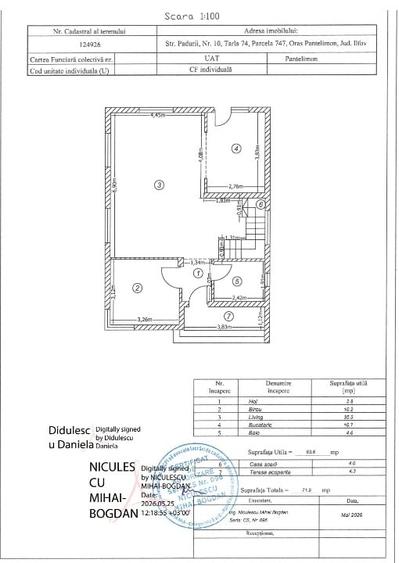 Casă individuală cu 5 camere cu Teren 300 Mp în Central