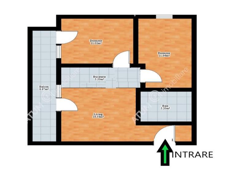 Apartament cu 3 camere decomandat, mobilat în Aeroport